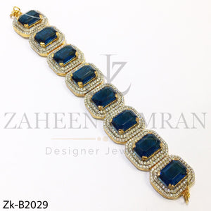 Sapphire square bracelet