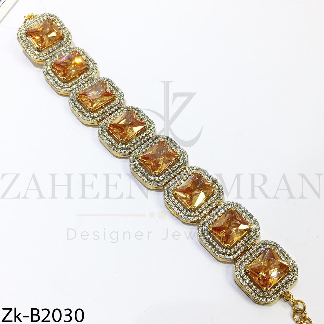 Champagne square bracelet