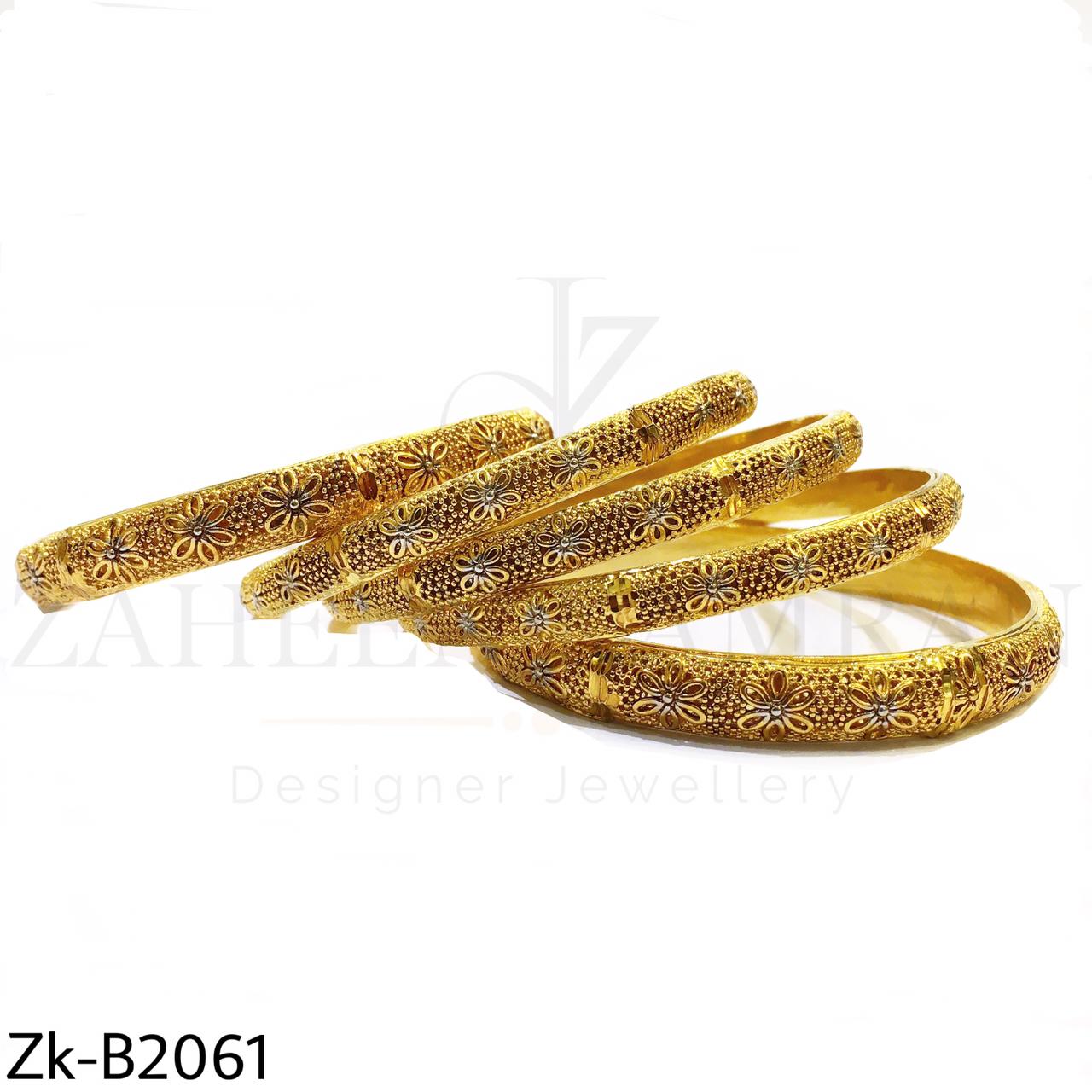 Flower textured bangles