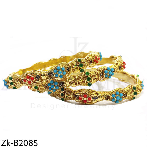 Golden stones bangles