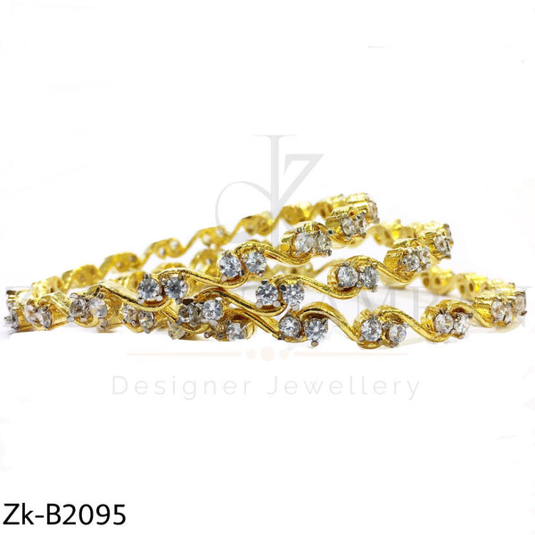 Zirconian waved bangles