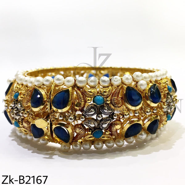 Sapphire broad bangle