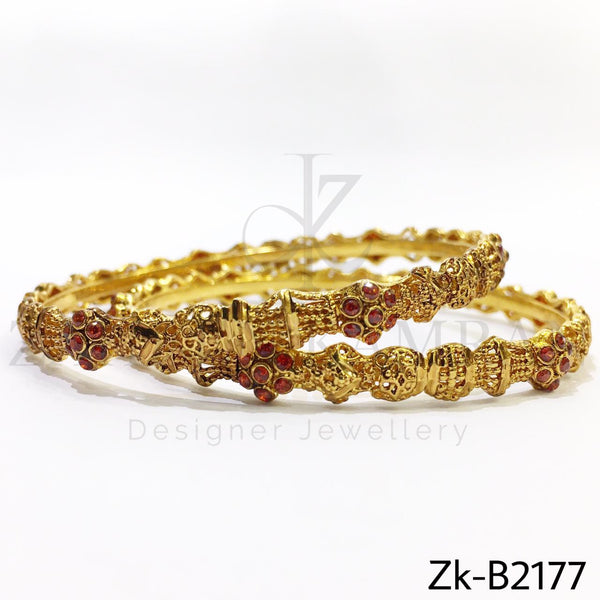 Golden orange bangles