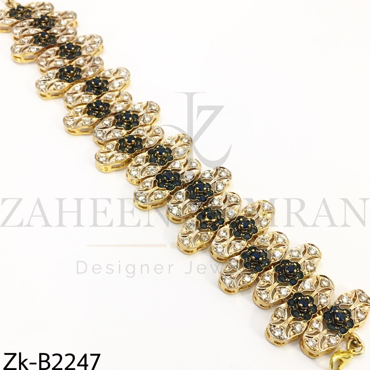 Floral agate bracelet