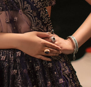 SAPPHIRE SILVER BANGLE