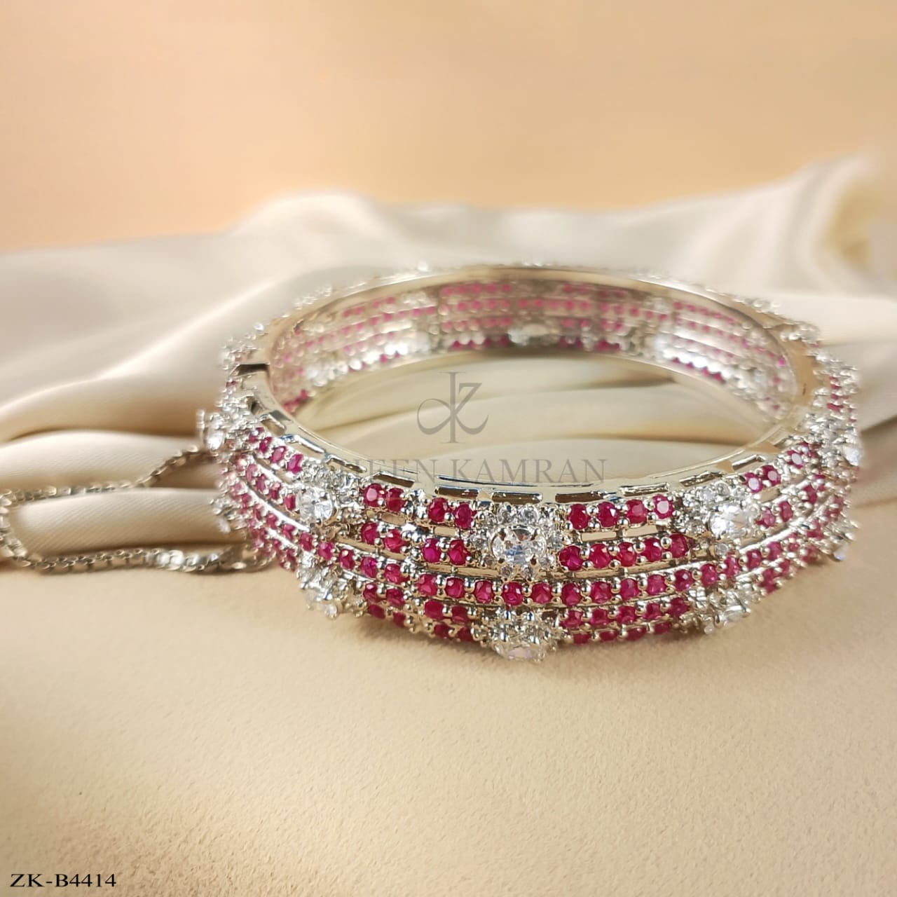 PINK ZIRCONIA BANGLE
