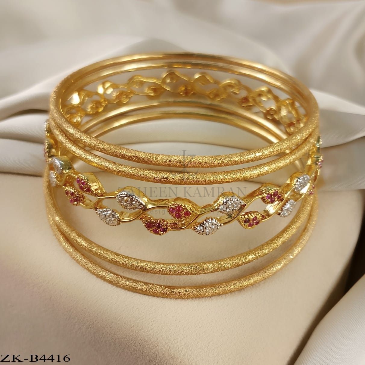 PINK ZIRCONIA BANGLES