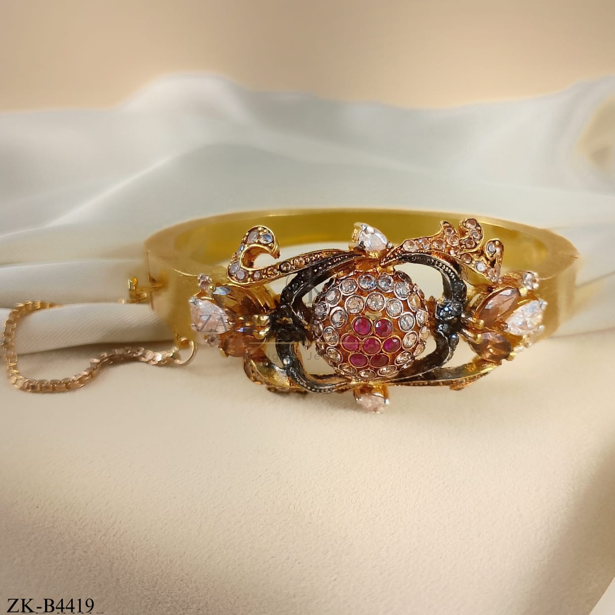 PINK ZIRCONIA BANGLE