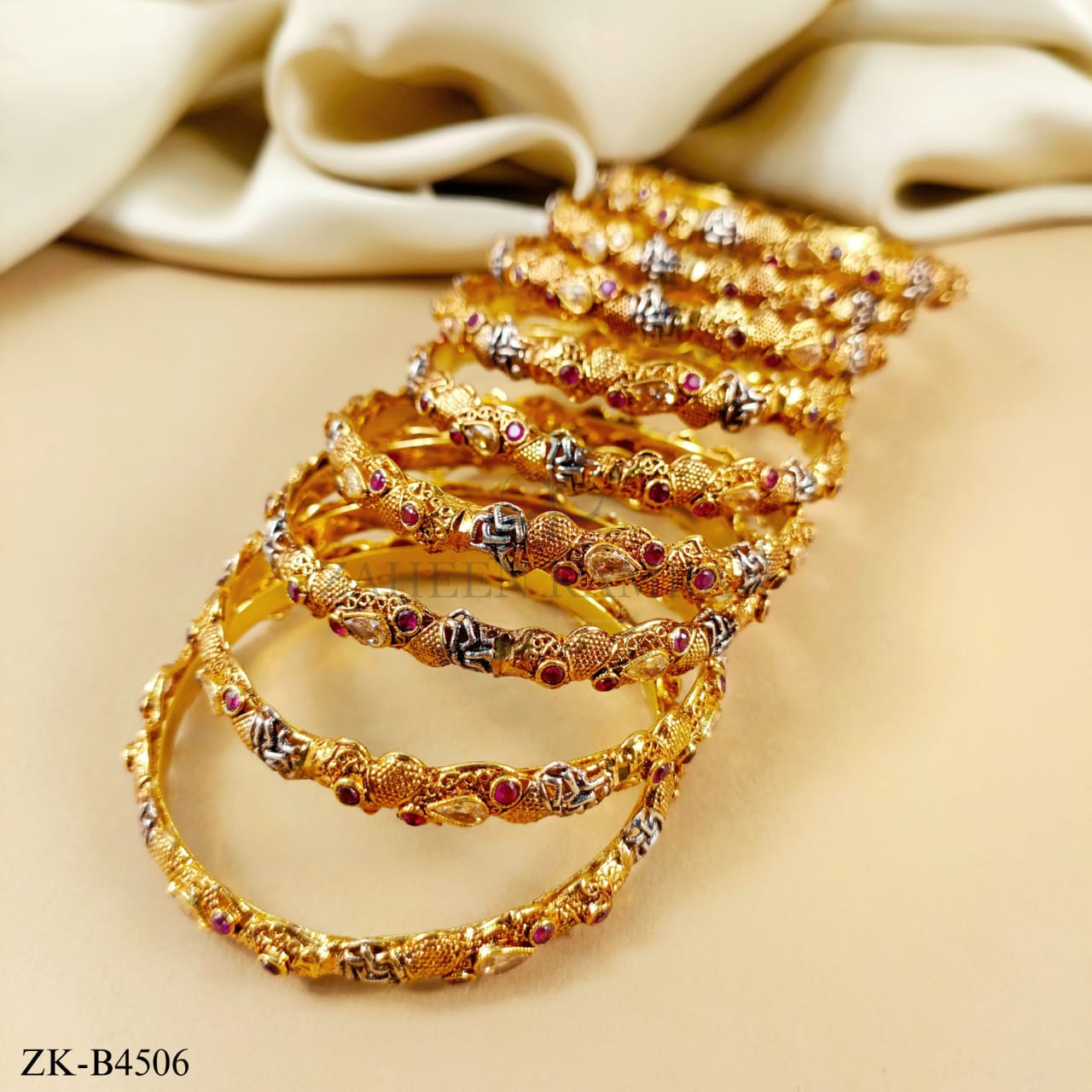 PINK ZIRCONIA BANGLES