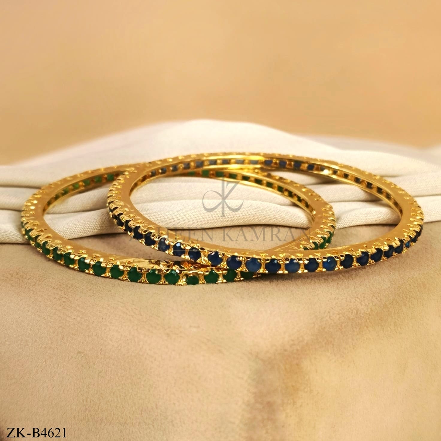 EMERALD SAPPHIRE BANGLES