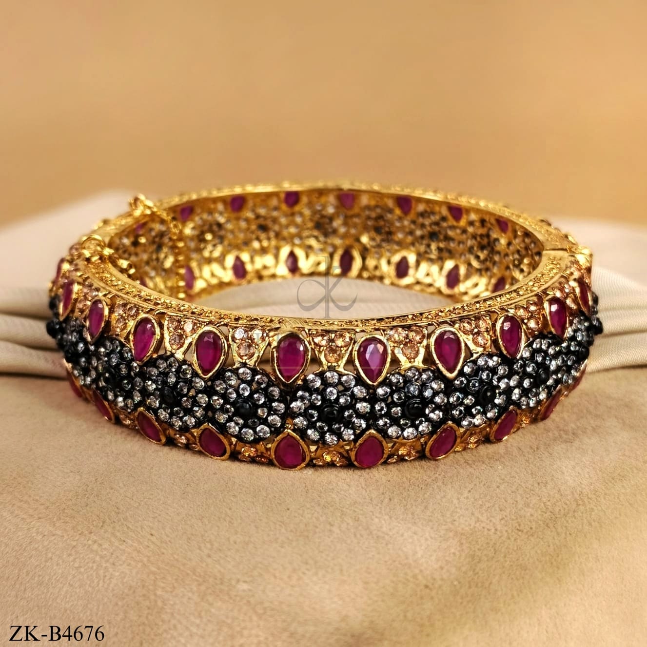 PINK ZIRCONIA BANGLE