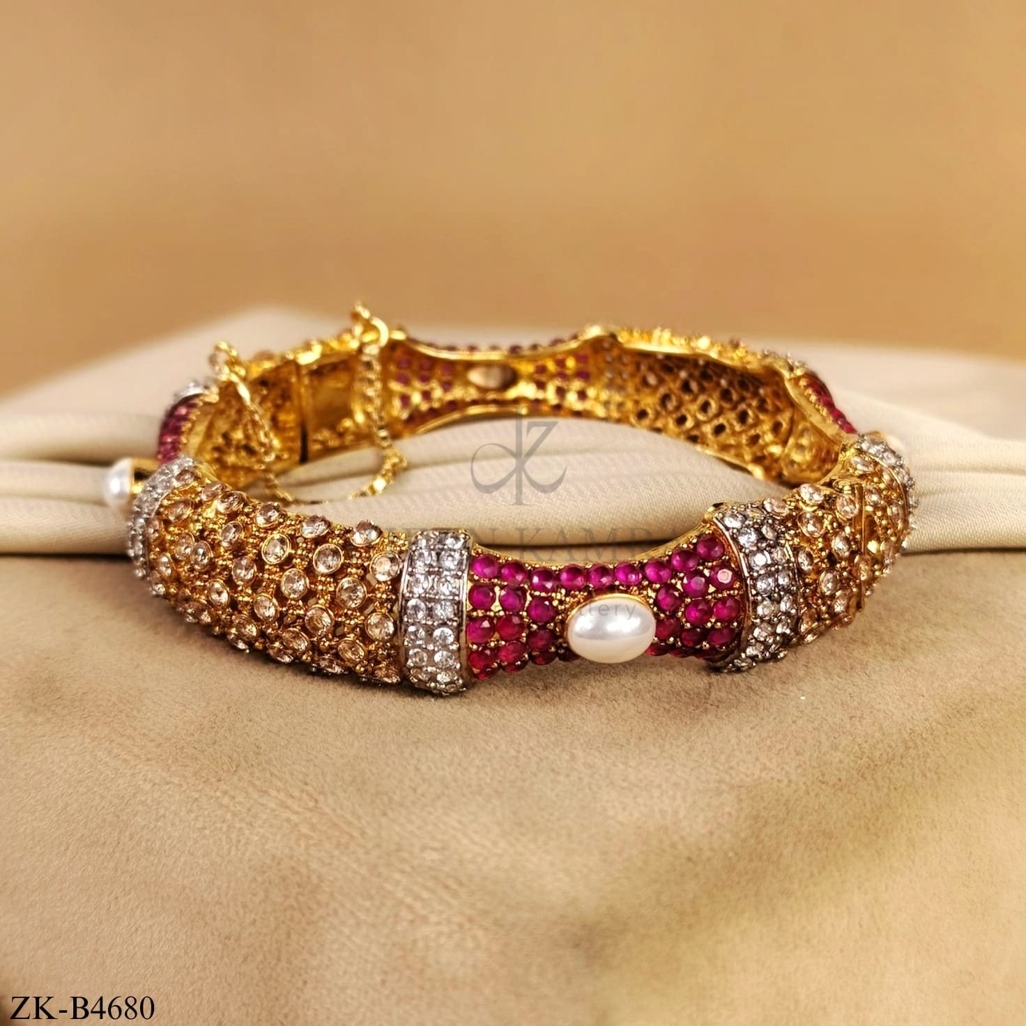 PINK ZIRCONIA BANGLE