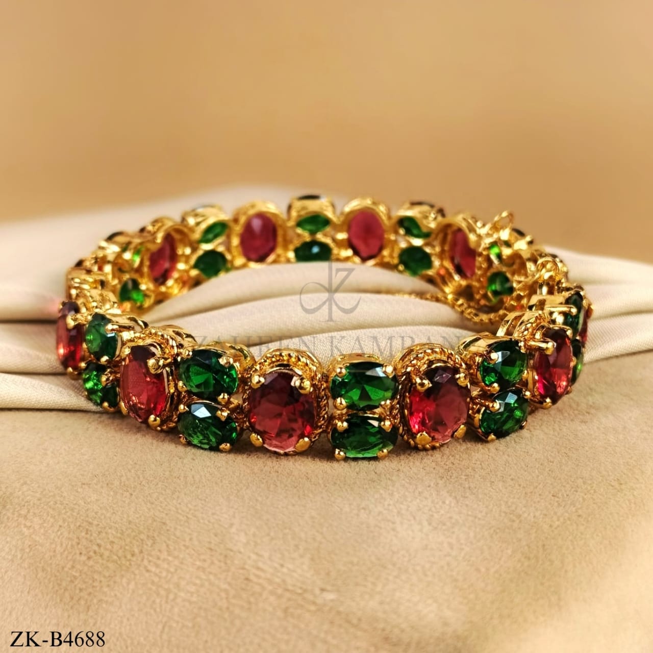 RUBY EMERALD BANGLE