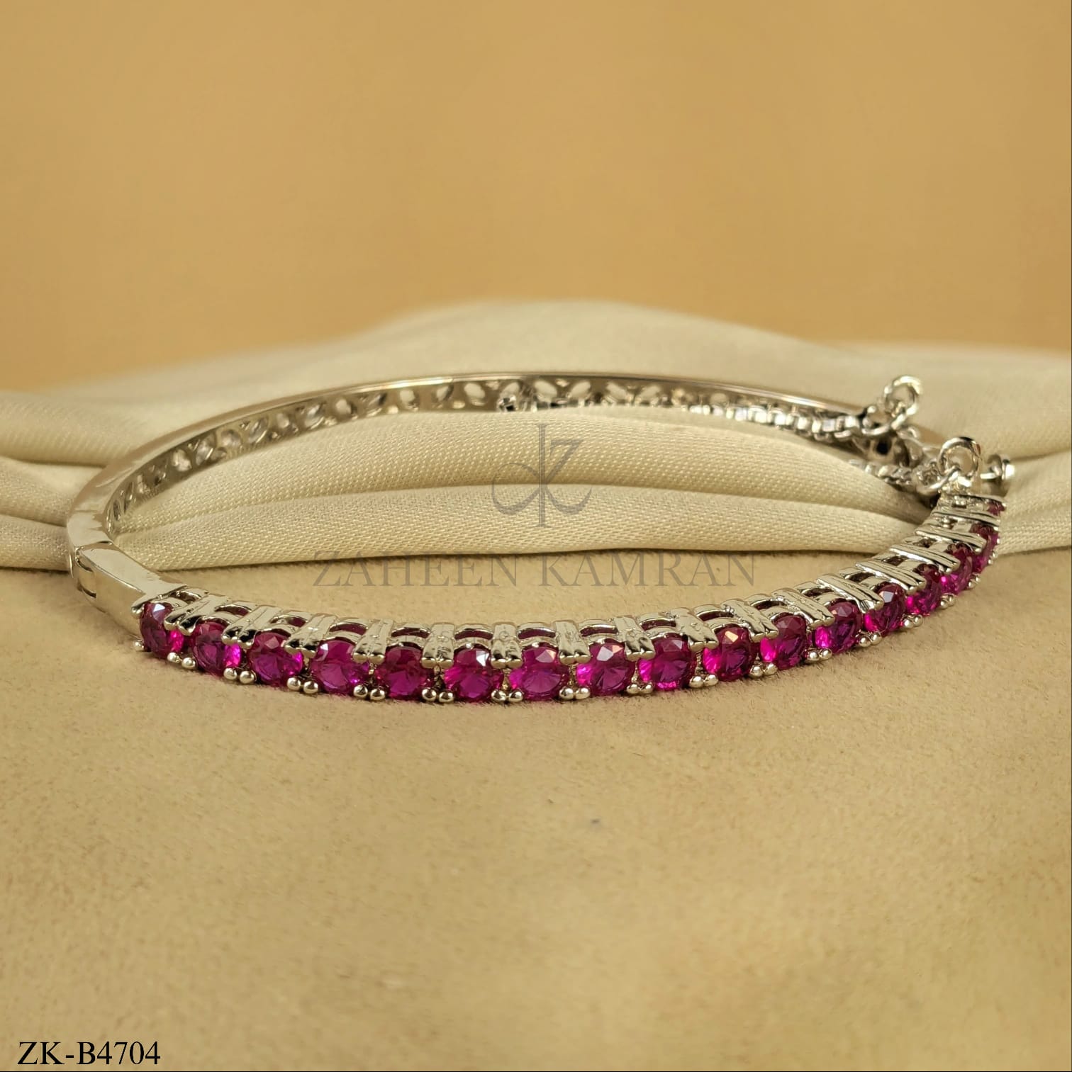 PINK ZIRCONIA BANGLE