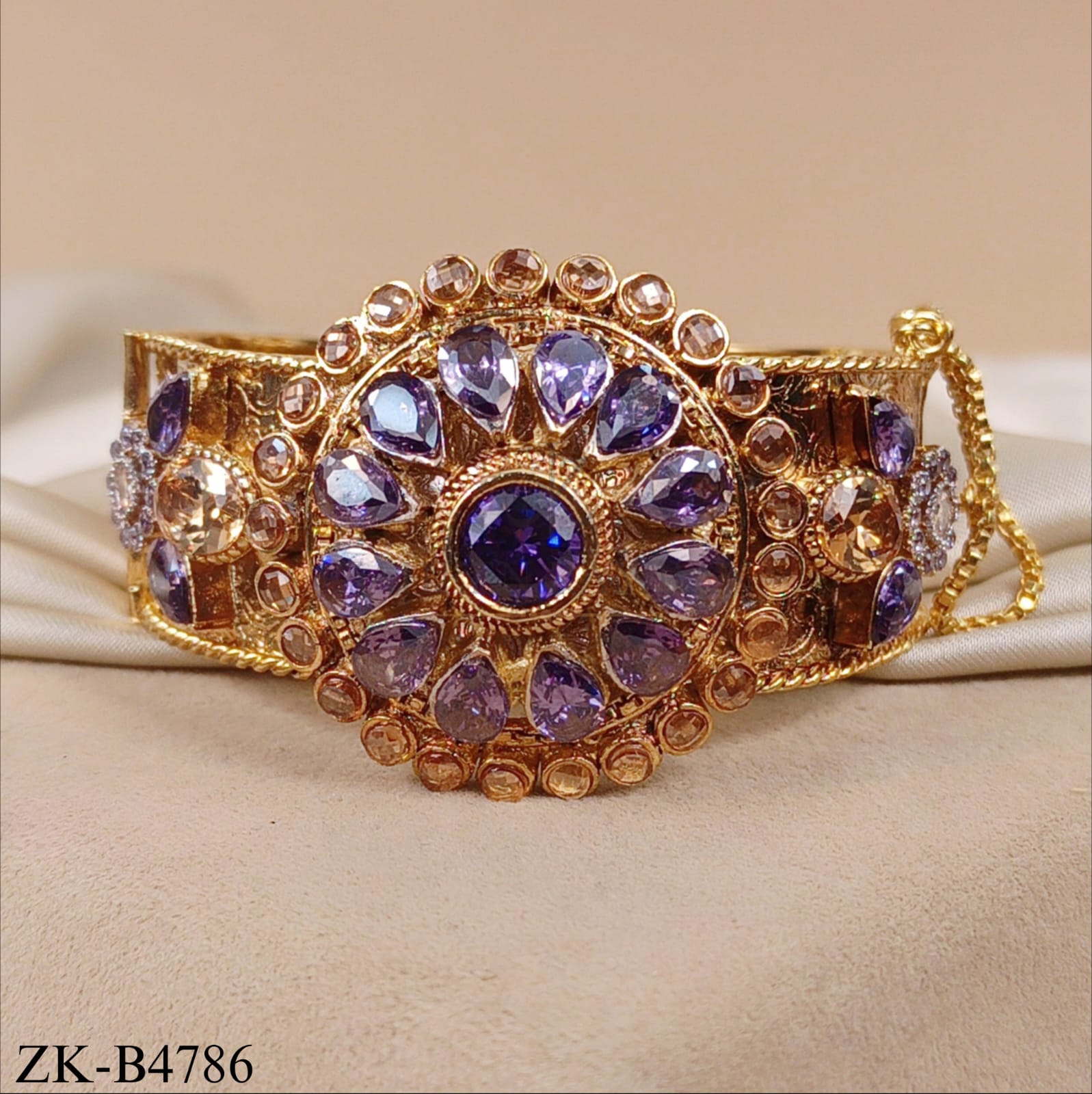 AMETHYST FLORAL BANGLE