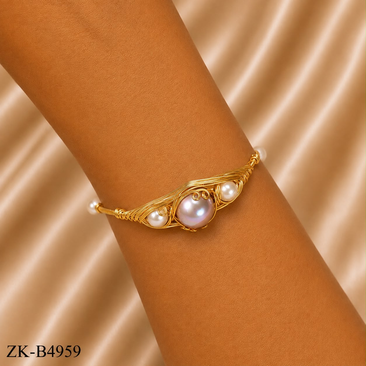 Pink Pearl Cuff