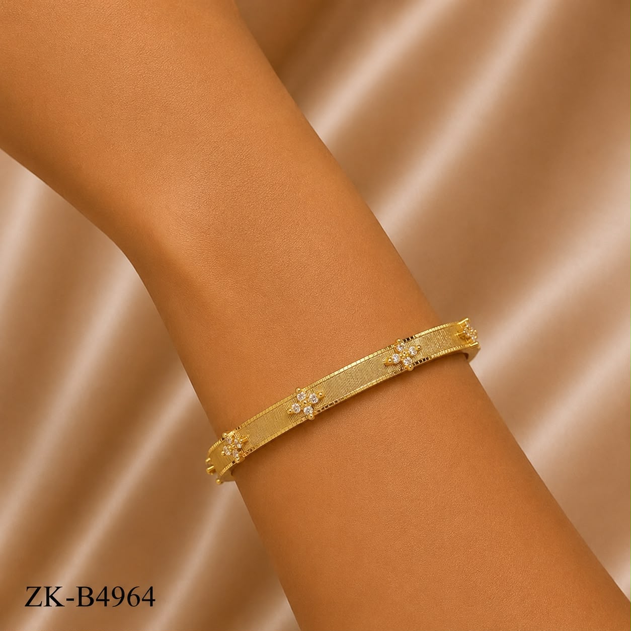 Textured Flower Bangle