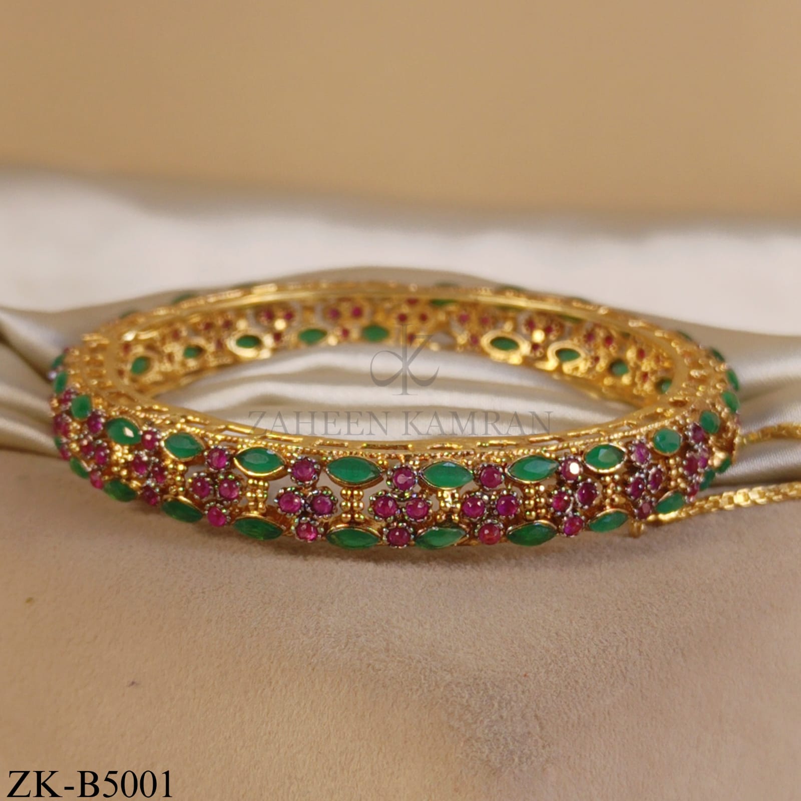 RUBY EMERALD BANGLE