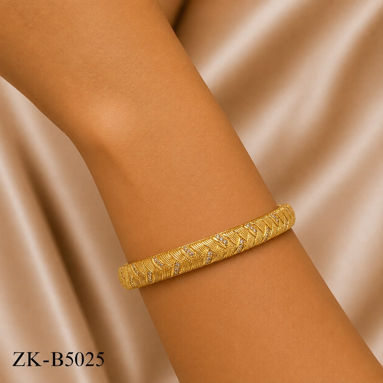 WOVEN ZIRCONIAN BANGLE