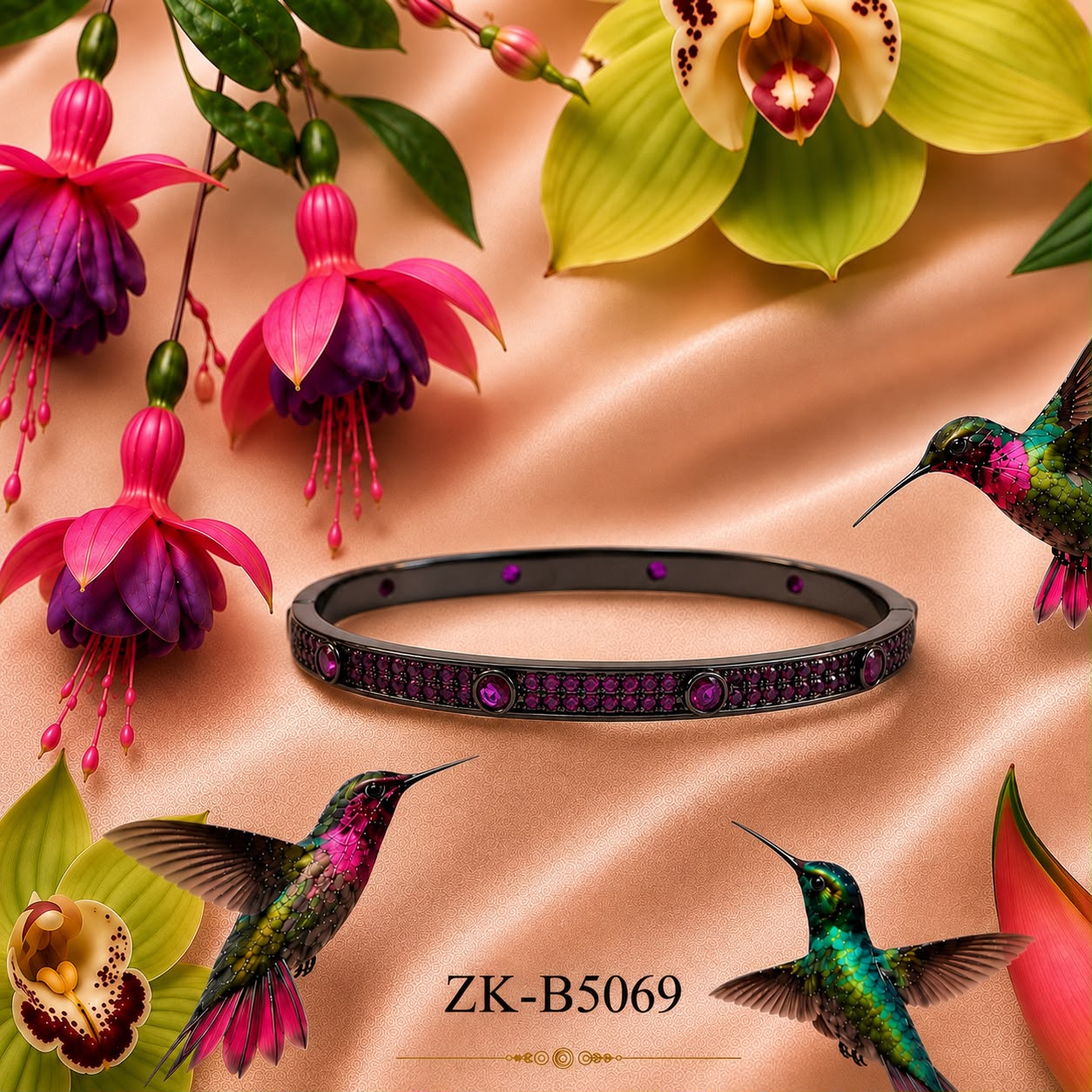 PINK GEMS BANGLE
