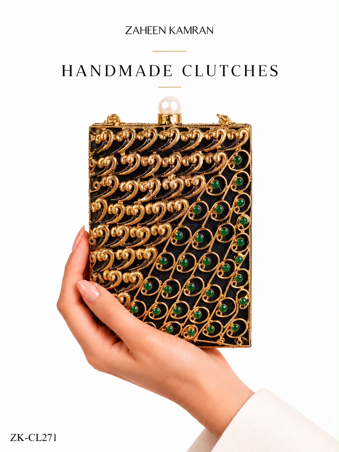 EMERALD WAVE CLUTCH
