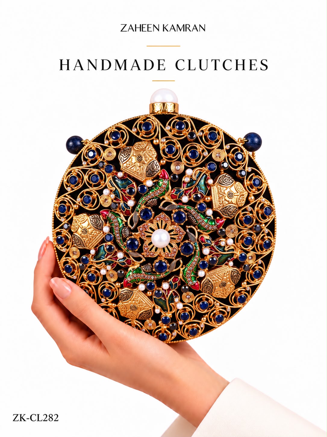 SAPPHIRE  ROUND CLUTCH