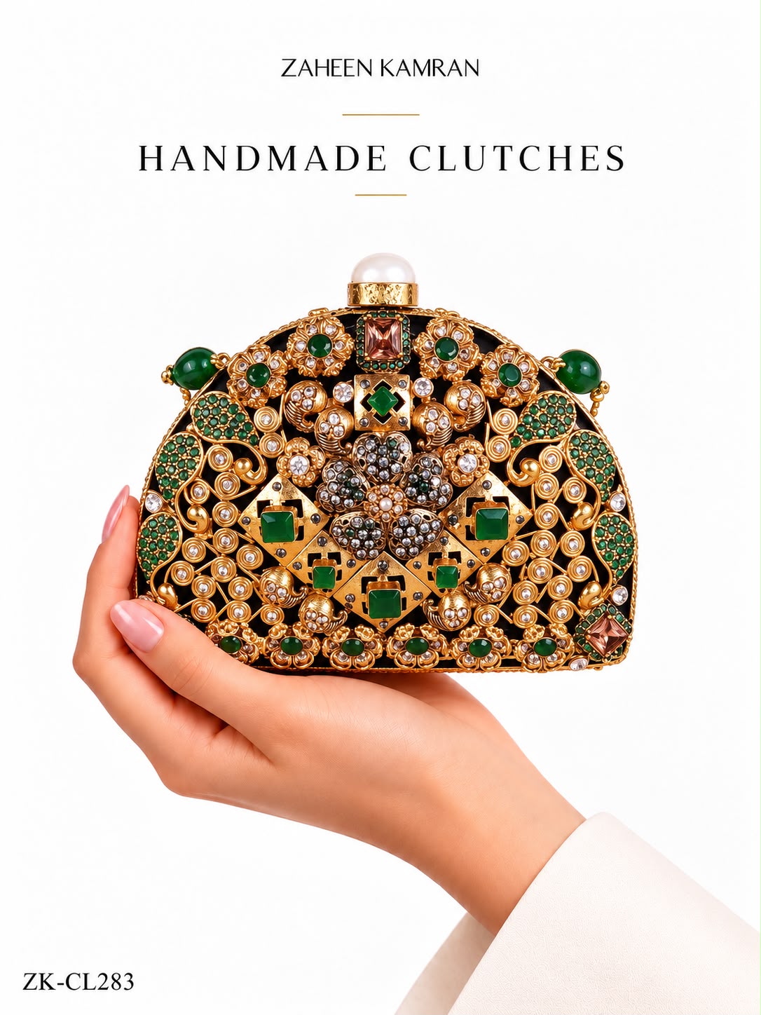EMERALD ZIRCONIAN CLUTCH