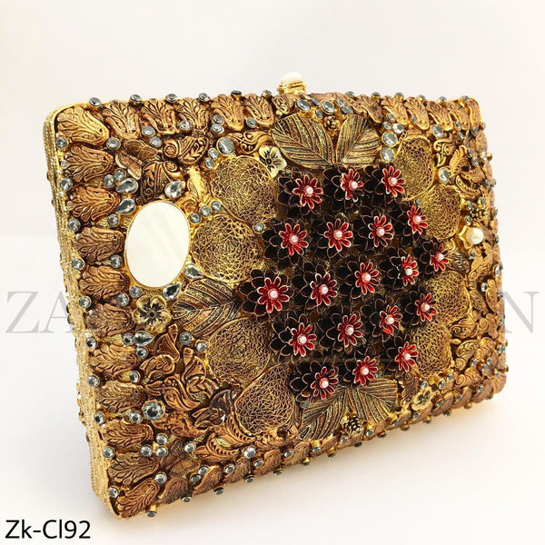 Stylish golden Clutch