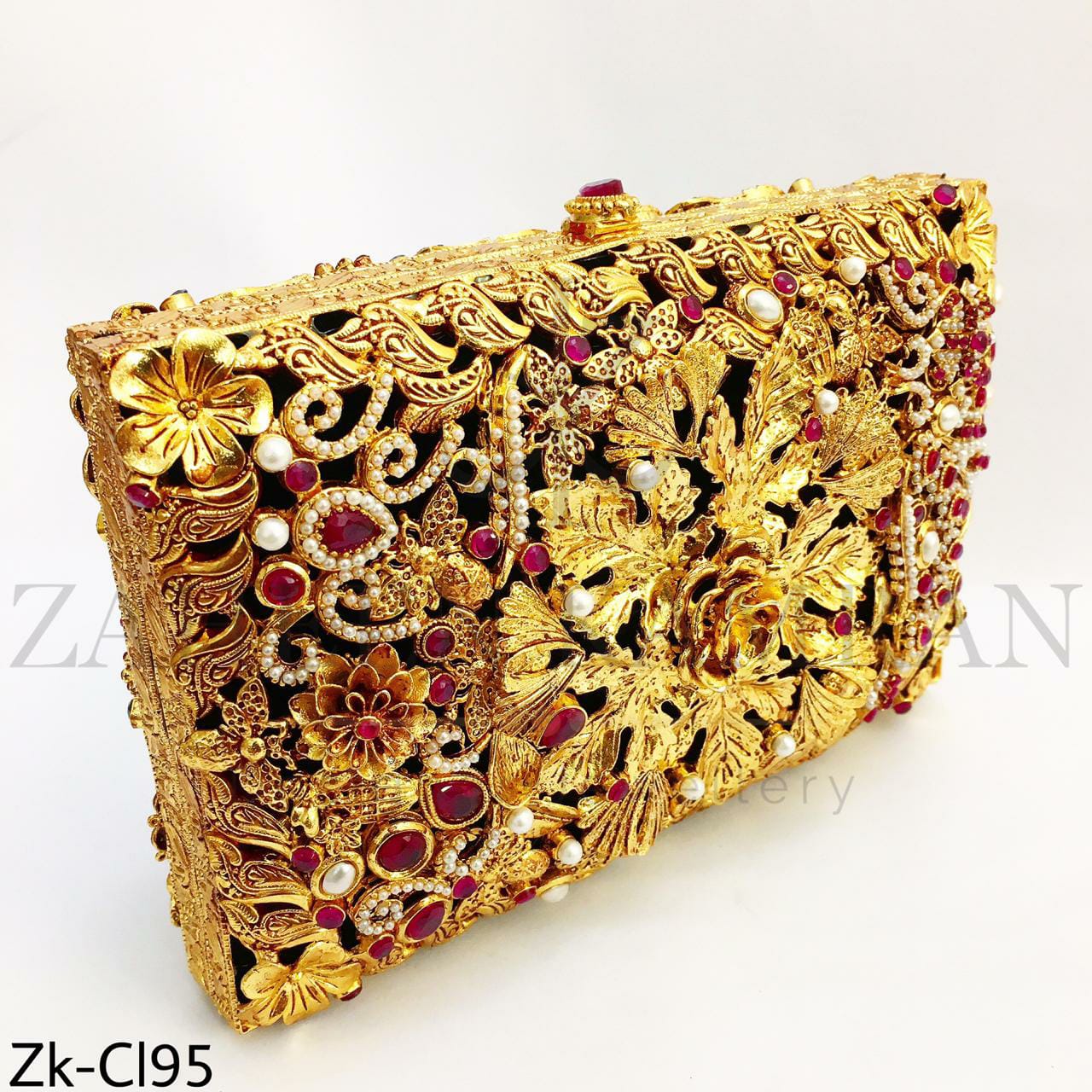 Floral classic clutch