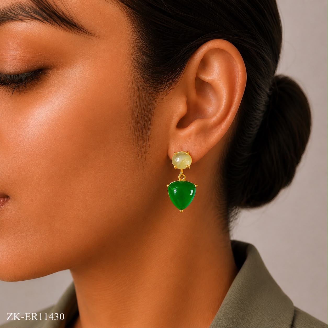 925 EMERALD EARRINGS