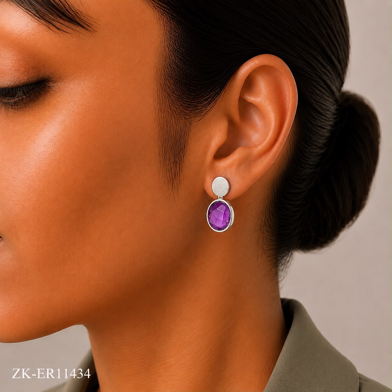 925 AMETHYST EARRINGS