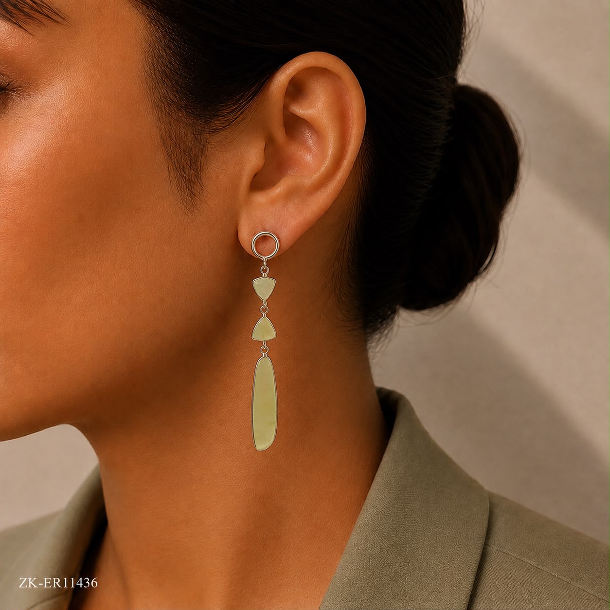 925 EMERALD EARRINGS