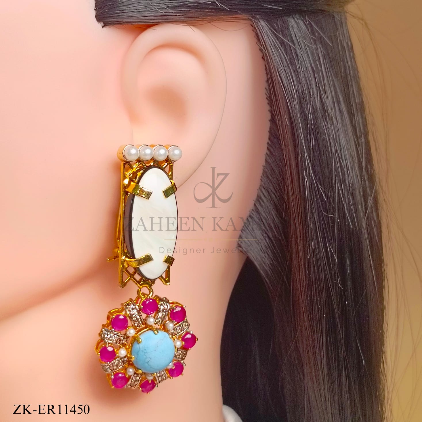 WHITE OPALS EARRINGS