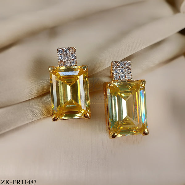 YELLOW JADE EARRINGS