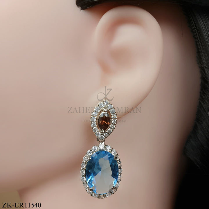 SAPPHIRE SILVER EARRINGS