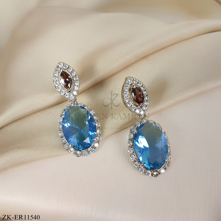 SAPPHIRE SILVER EARRINGS