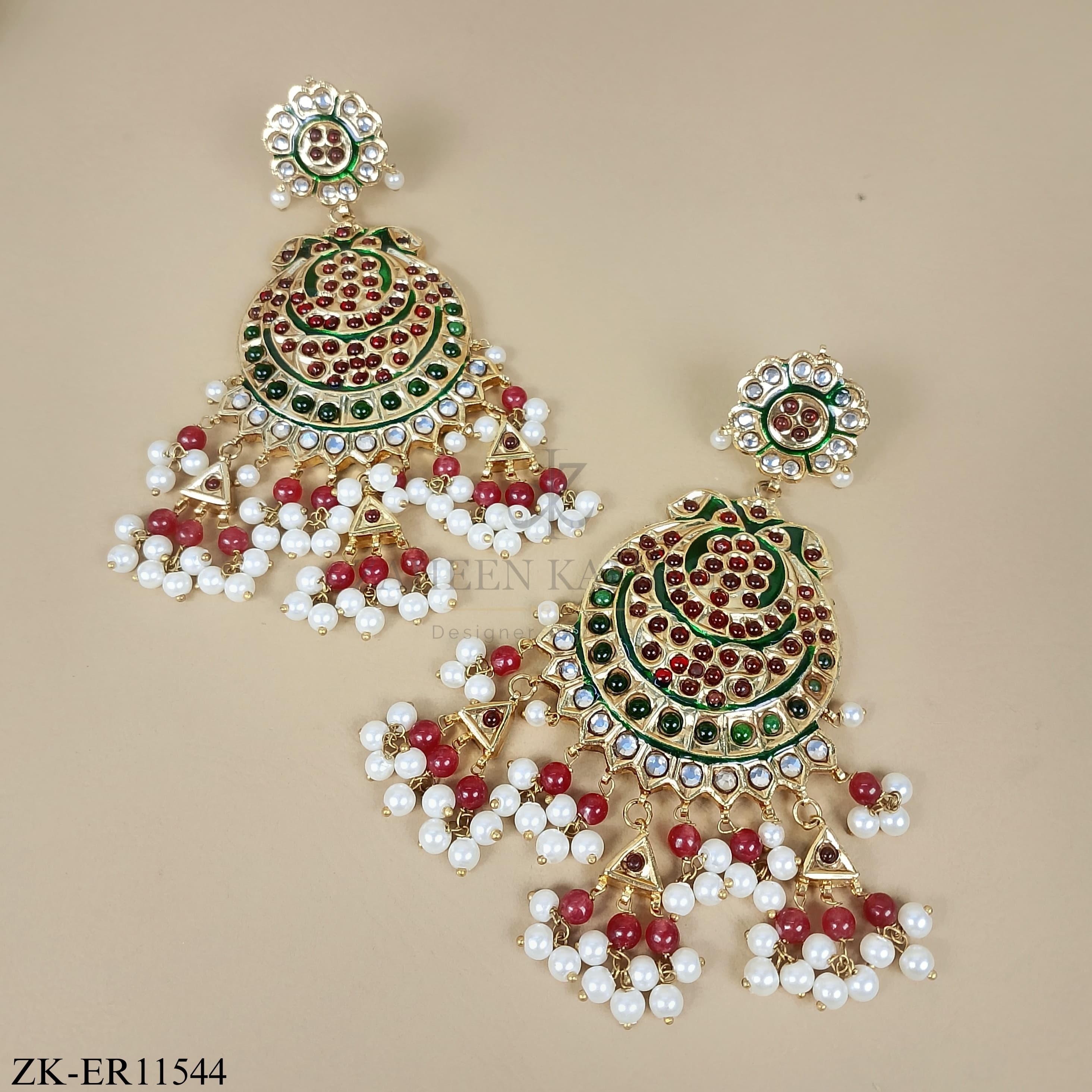 RUBY EMERALD EARRINGS