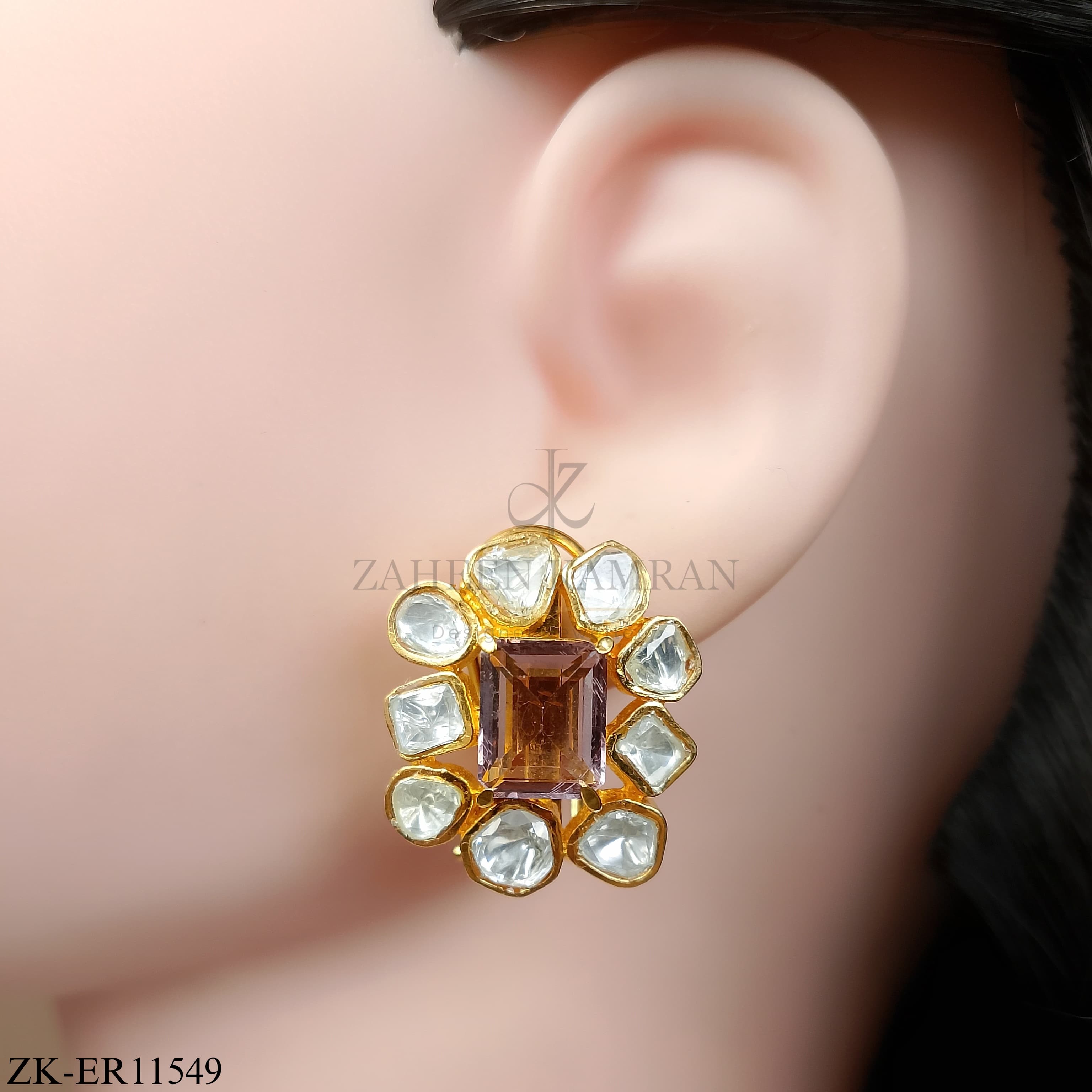 PINK STONES EARRINGS