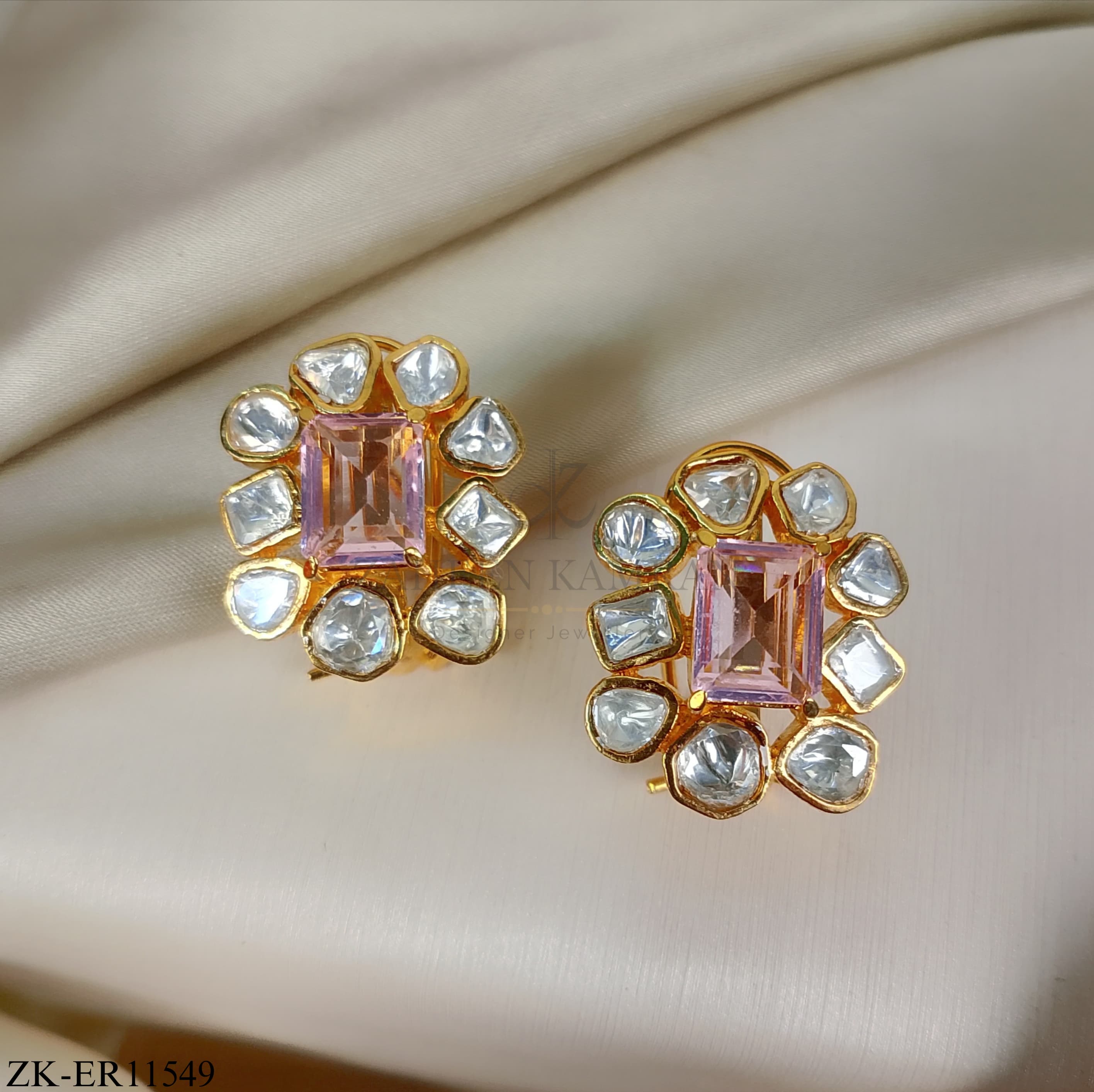 PINK STONES EARRINGS