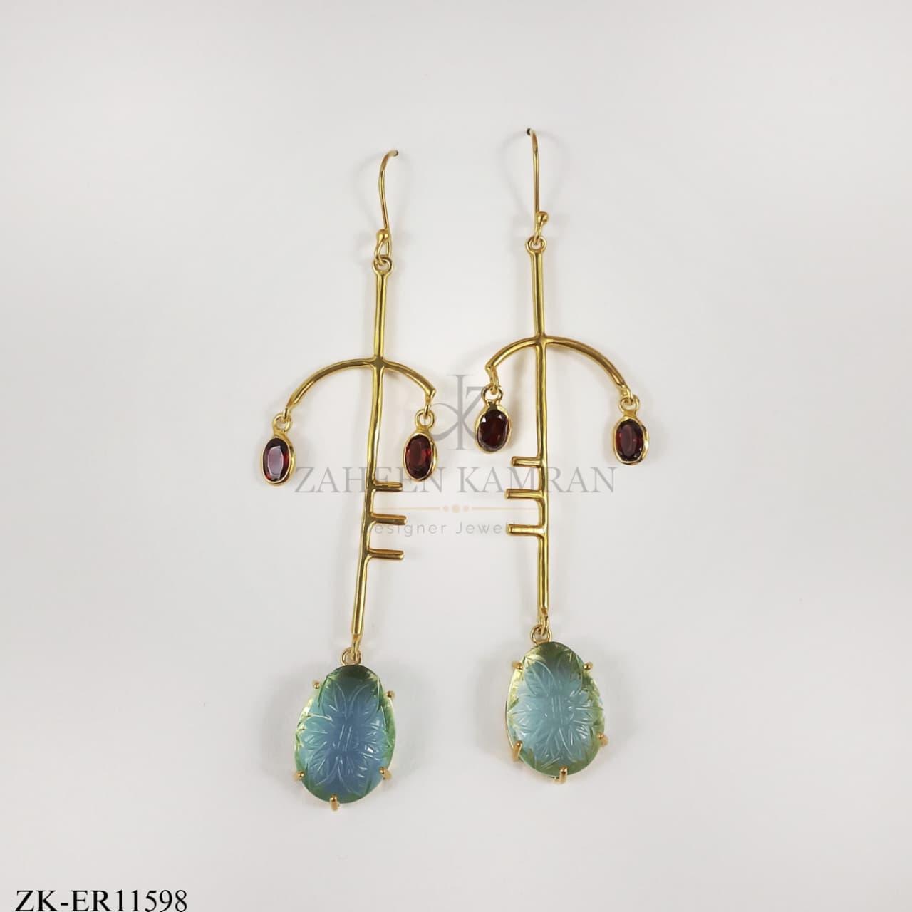 925 EMERALD EARRINGS