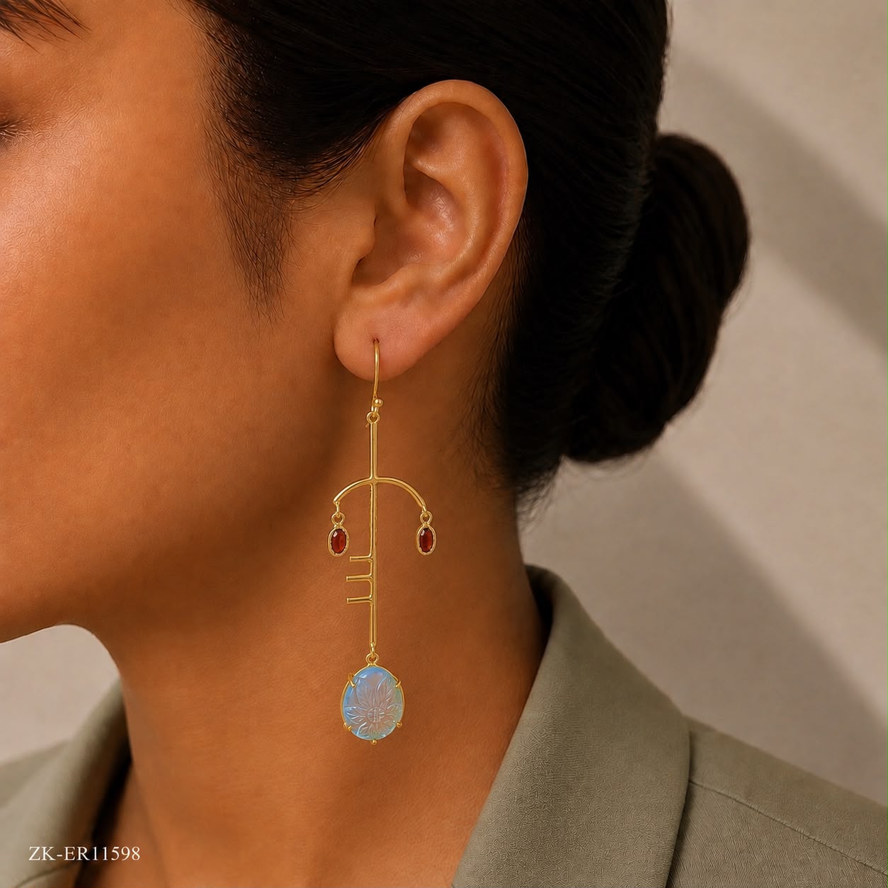 925 EMERALD EARRINGS