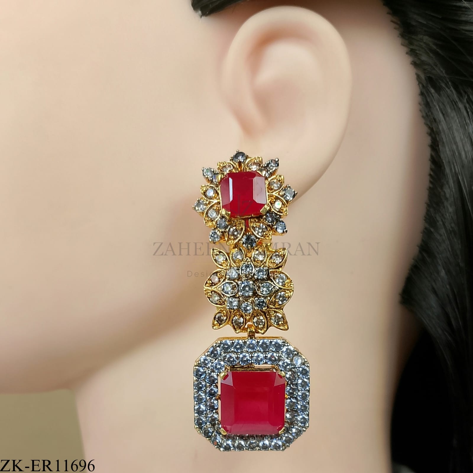 PINK ZIRCONIA EARRINGS