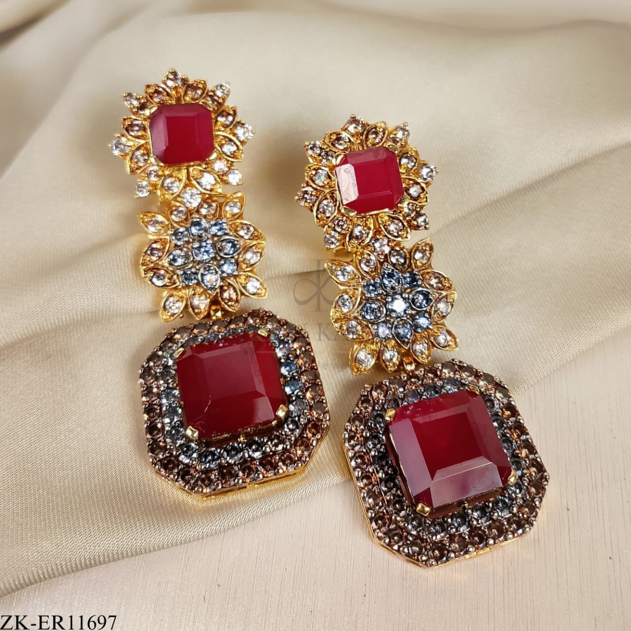 PINK ZIRCONIA EARRINGS