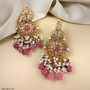 PINK ZIRCONIA EARRINGS