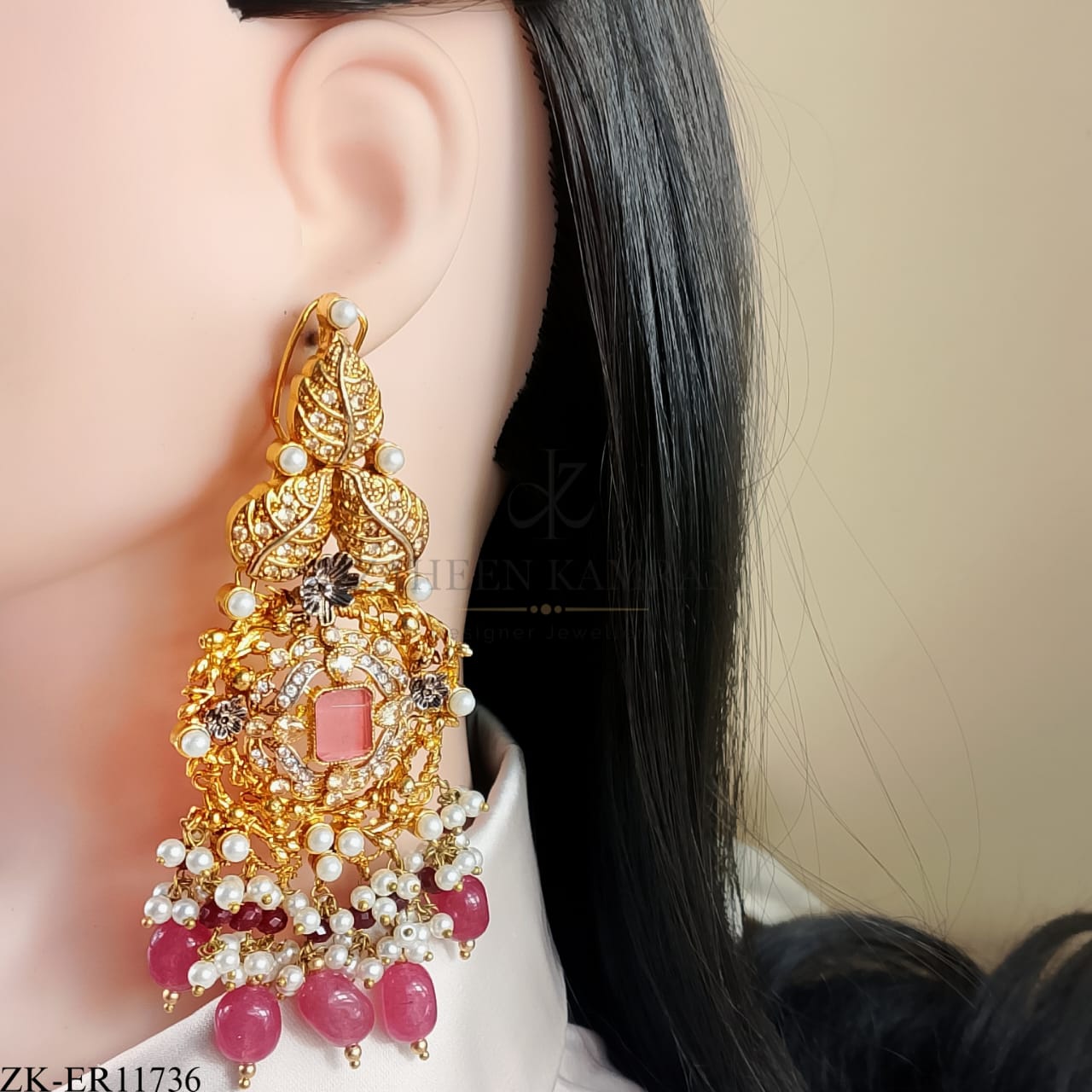 PINK ZIRCONIA EARRINGS