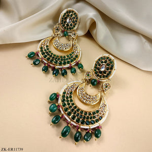 KUNDAN EMERALD EARRINGS
