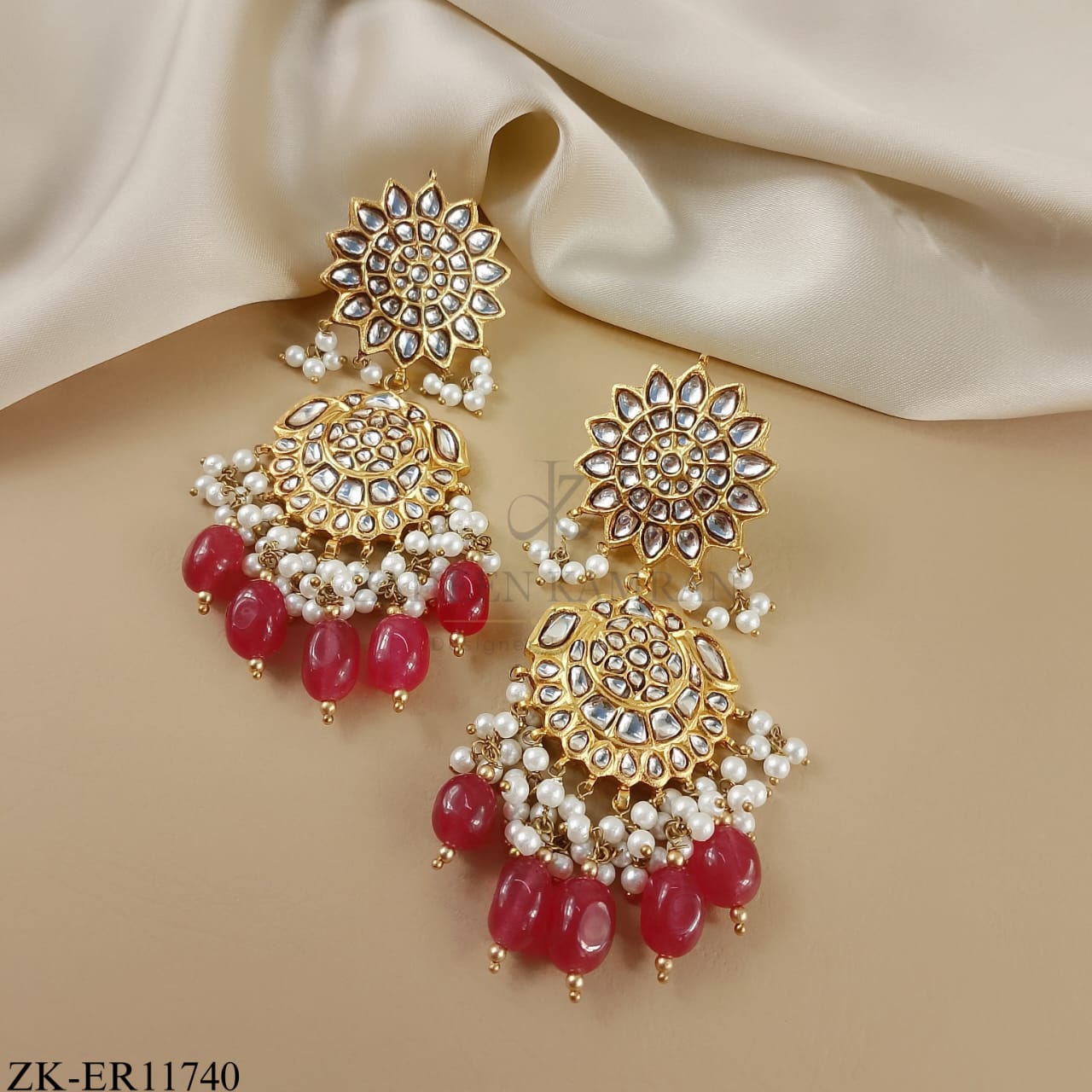 FLORA KUNDAN EARRINGS