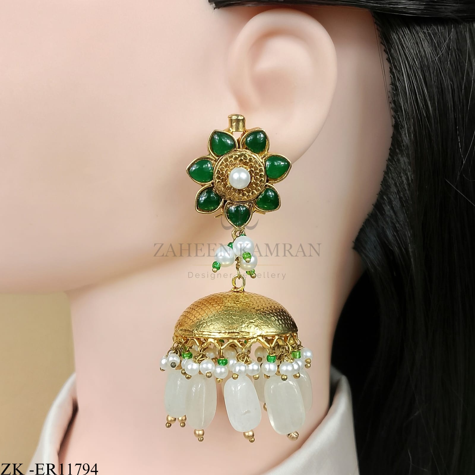 FLORA EMERALD EARRINGS