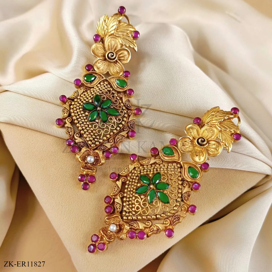 ANTIQUE FLORET EARRINGS