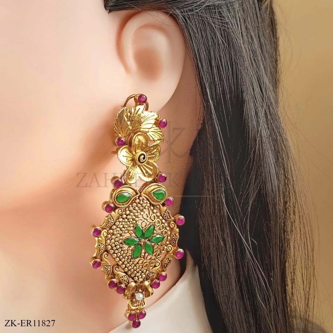 ANTIQUE FLORET EARRINGS